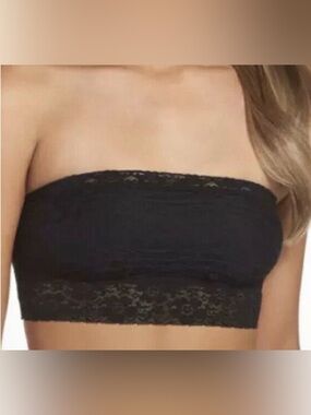 Free People Intimately Black Lace Bandeau NWT Size S